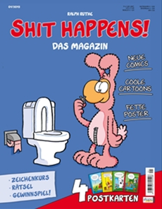 „Shit happens!“ auch am Kiosk – am 26. Juli erscheint das Magazin der beliebten Cartoonreihe