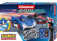 Der ikonische SEGA-Held Sonic the Hedgehog flitzt im &quot;Speed Star&quot; &uuml;ber die Carrera GO!!! Autorennbahn