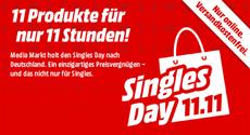 Der Media Markt Onlineshop holt den Singles Day nach Deutschland - 11 Produkte f&uuml;r nur 11 Stunden 