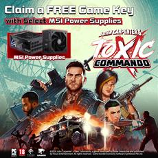 Kostenloser Key f&uuml;r „John Carpenter's Toxic Commando“ beim Kauf ausgew&auml;hlter MSI-Netzteile